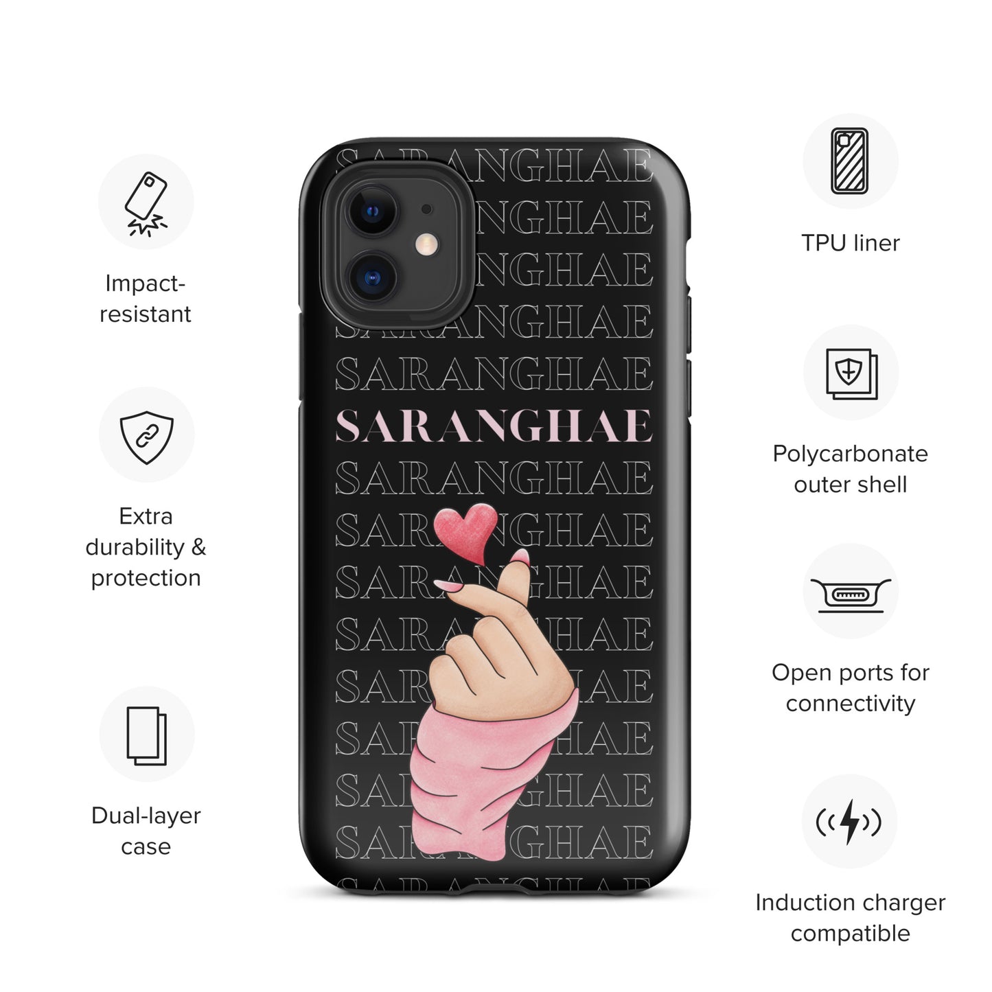 Saranghae (I love you) Tough Case for iPhone®