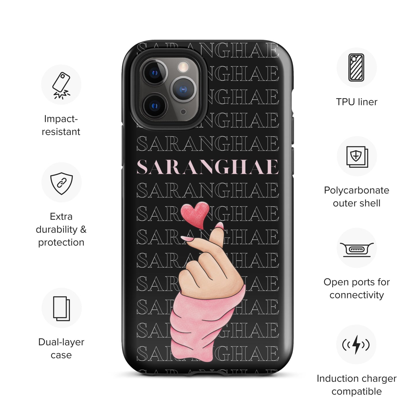 Saranghae (I love you) Tough Case for iPhone®