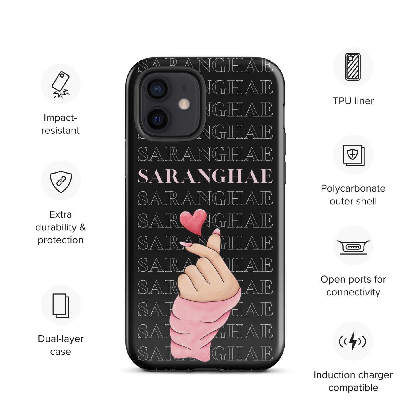 Saranghae (I love you) Tough Case for iPhone®