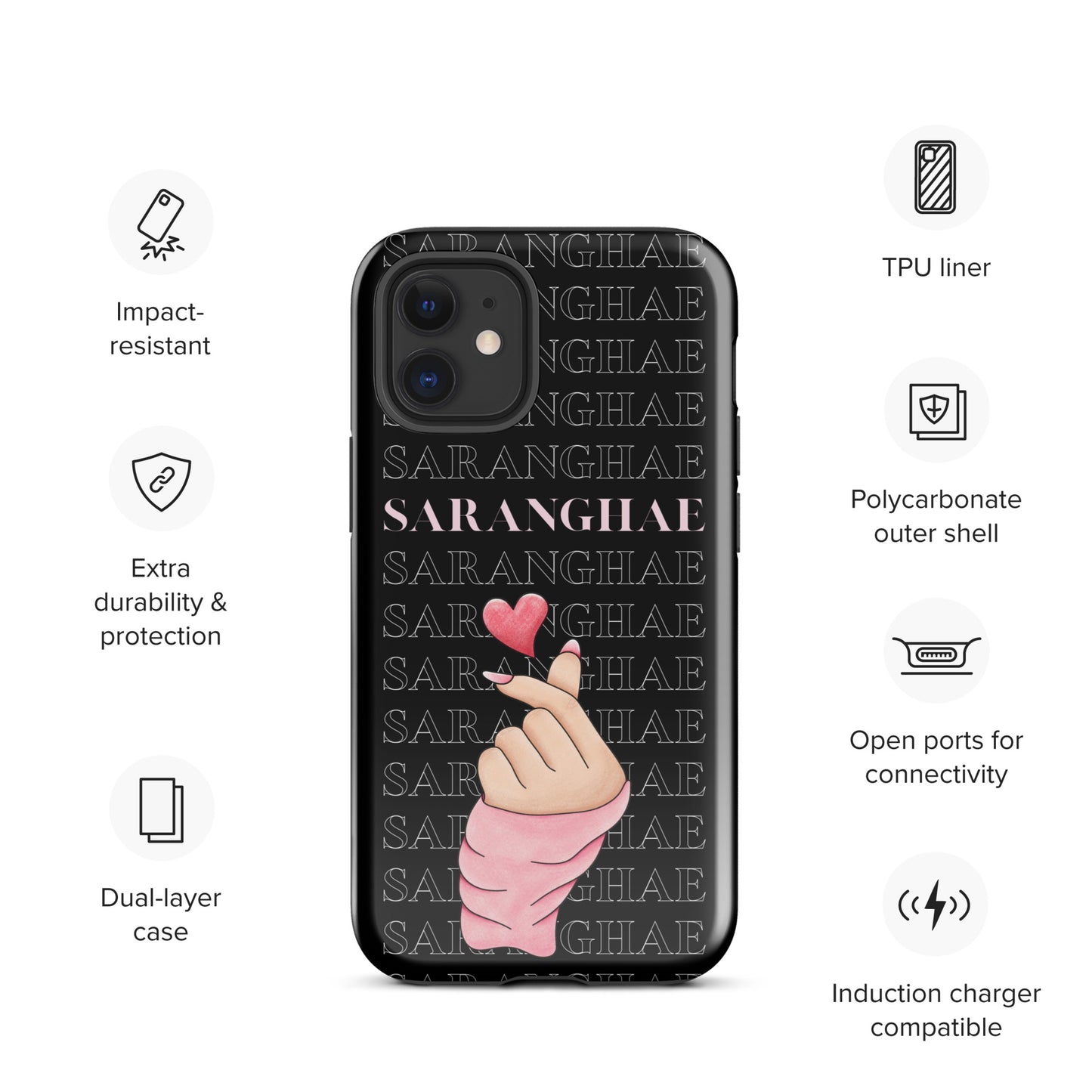 Saranghae (I love you) Tough Case for iPhone®