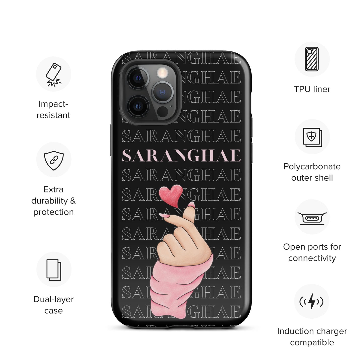 Saranghae (I love you) Tough Case for iPhone®