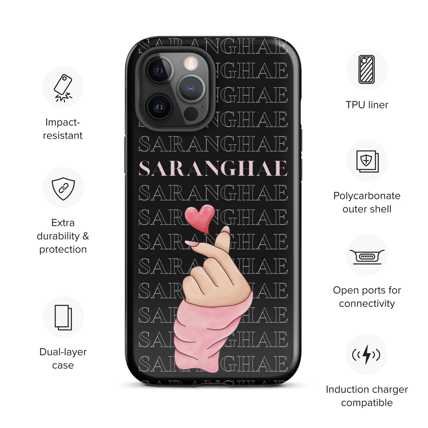 Saranghae (I love you) Tough Case for iPhone®