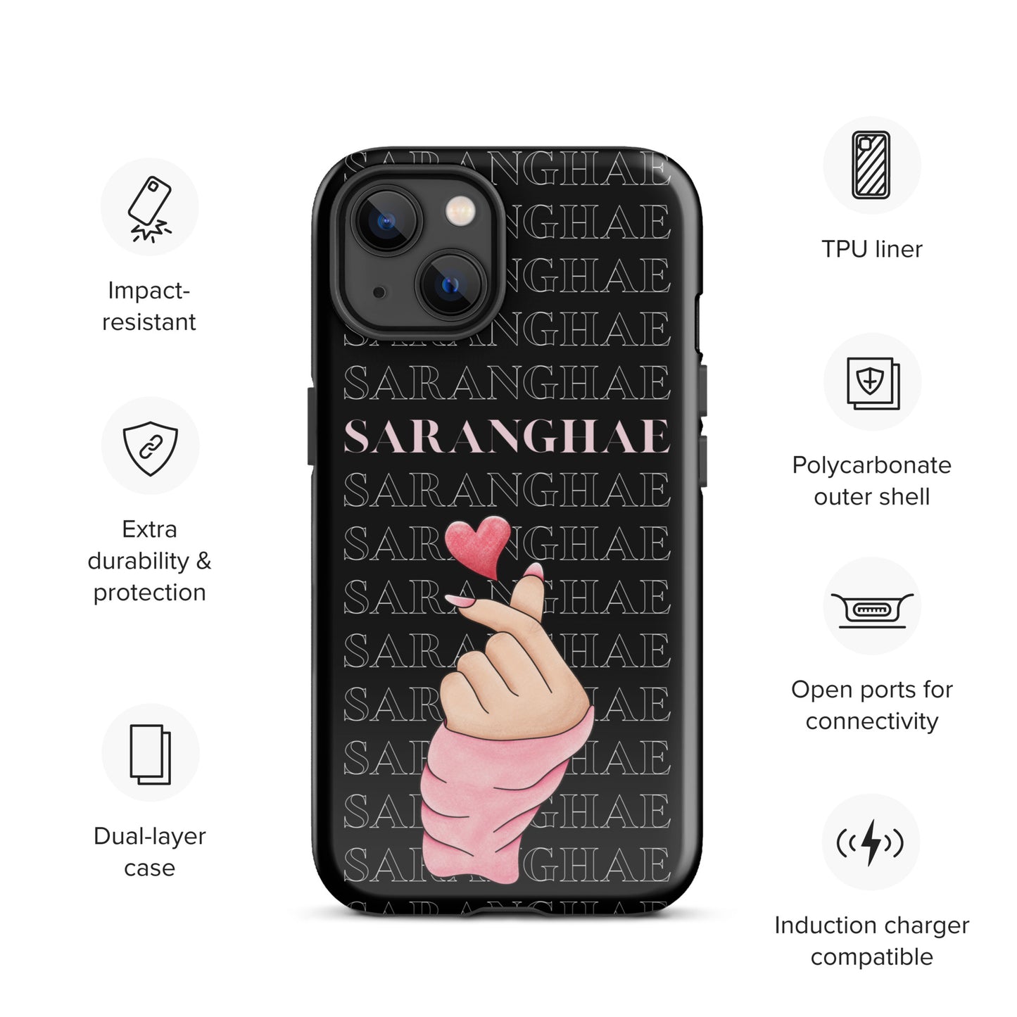 Saranghae (I love you) Tough Case for iPhone®