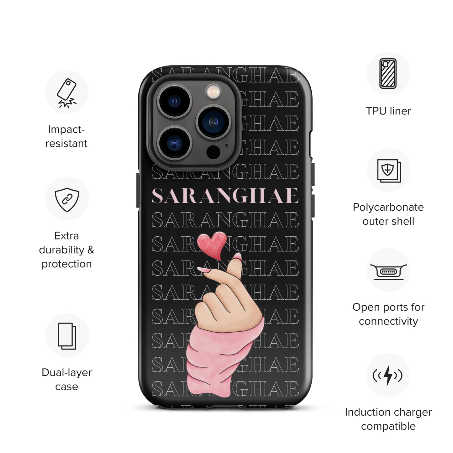 Saranghae (I love you) Tough Case for iPhone®