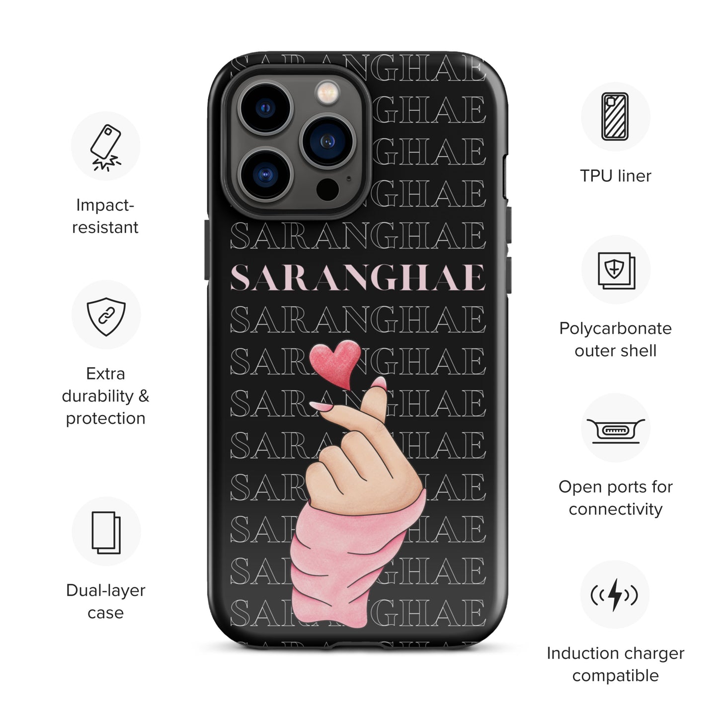 Saranghae (I love you) Tough Case for iPhone®