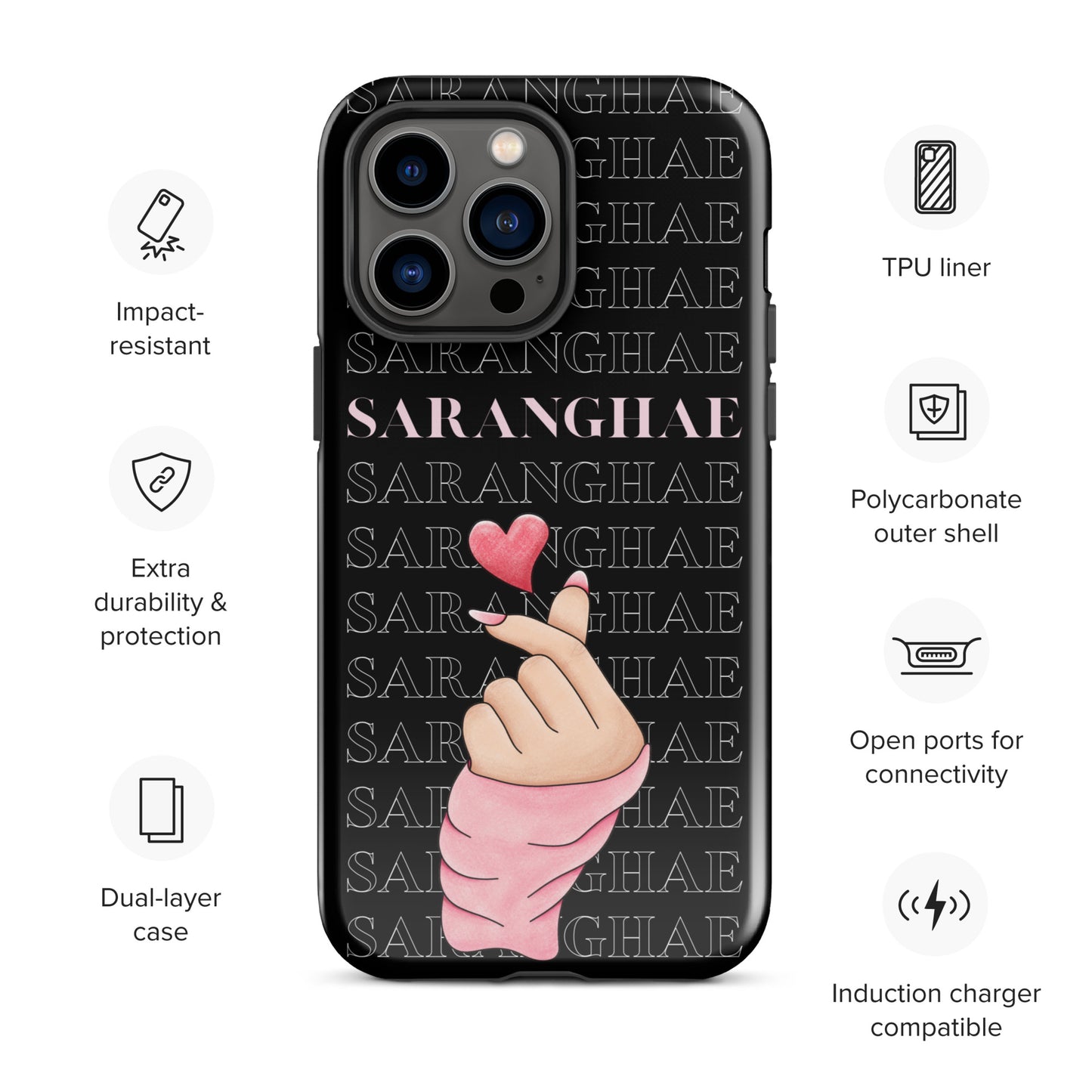 Saranghae (I love you) Tough Case for iPhone®