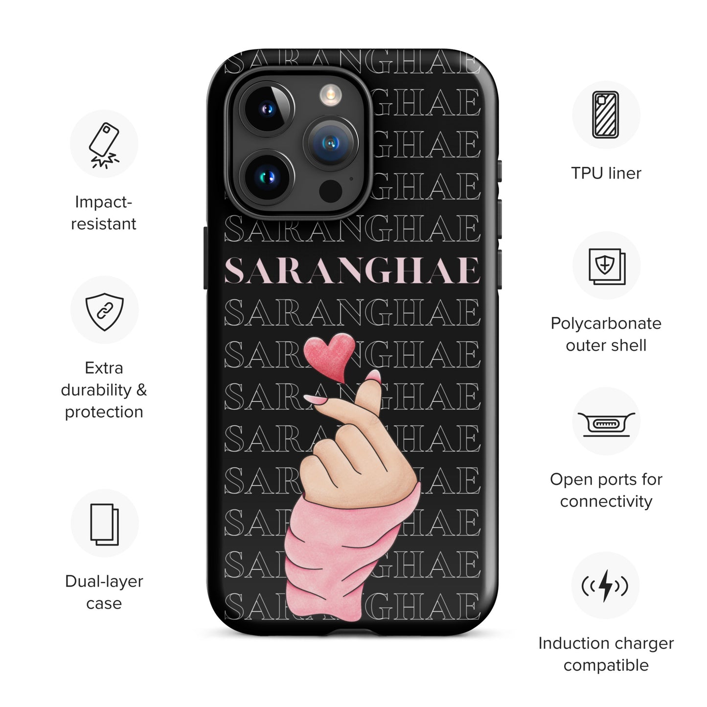 Saranghae (I love you) Tough Case for iPhone®