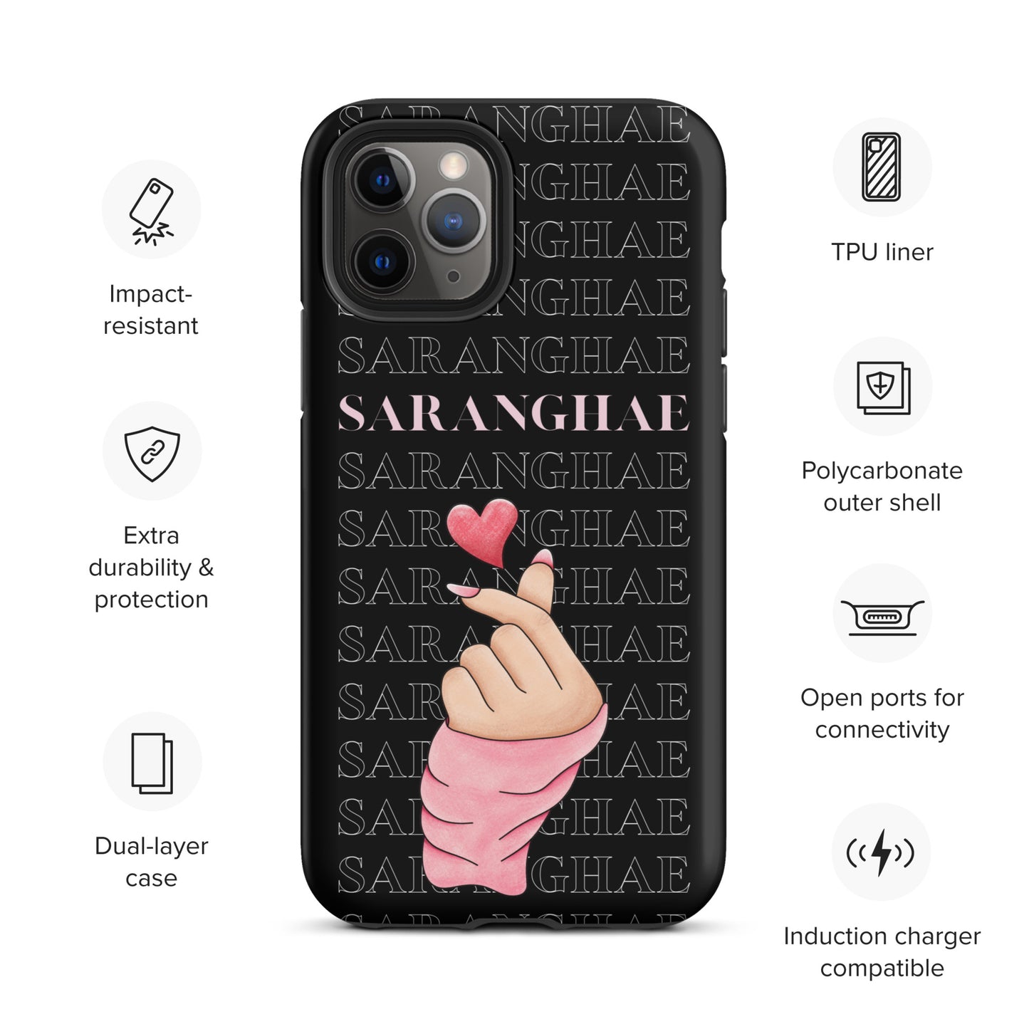 Saranghae (I love you) Tough Case for iPhone®