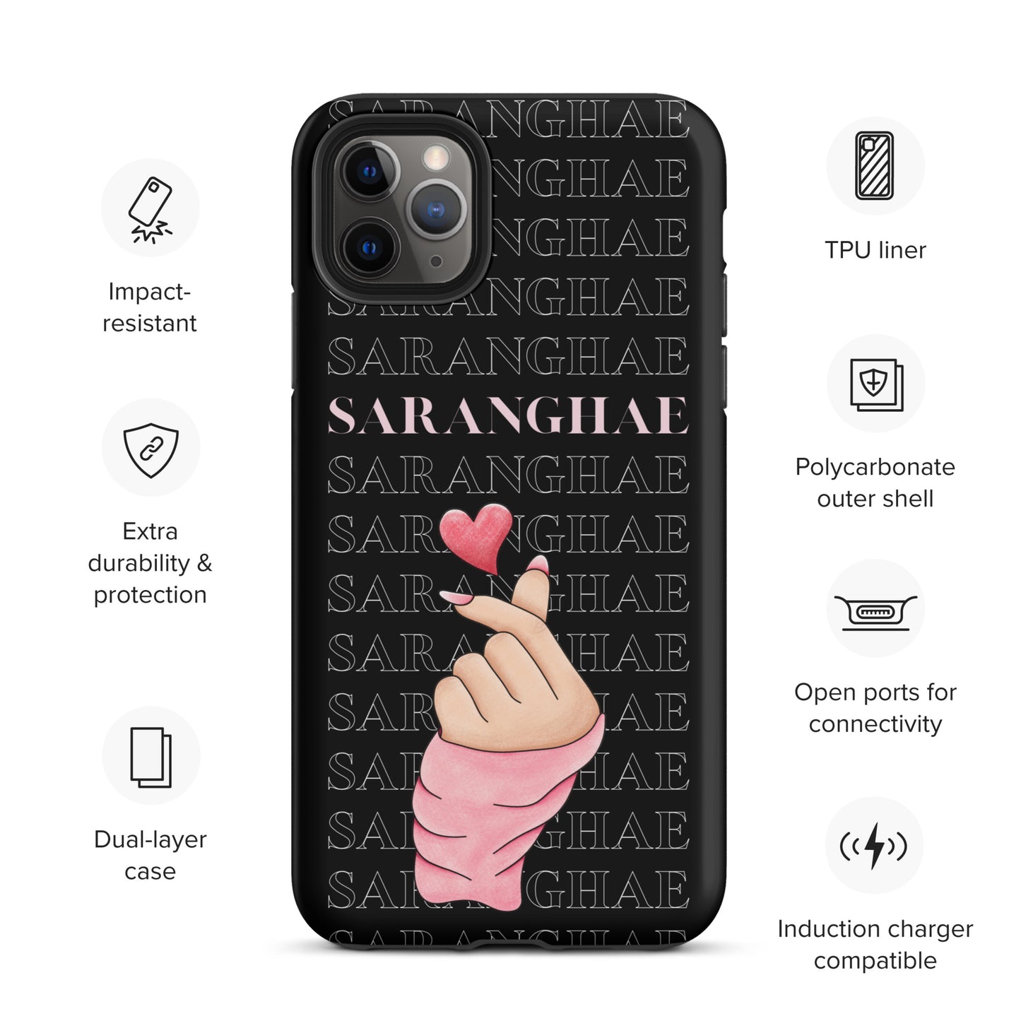 Saranghae (I love you) Tough Case for iPhone®