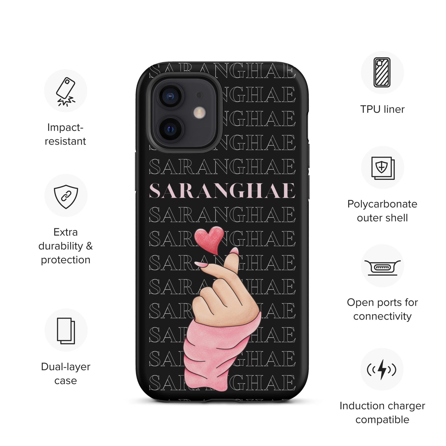 Saranghae (I love you) Tough Case for iPhone®