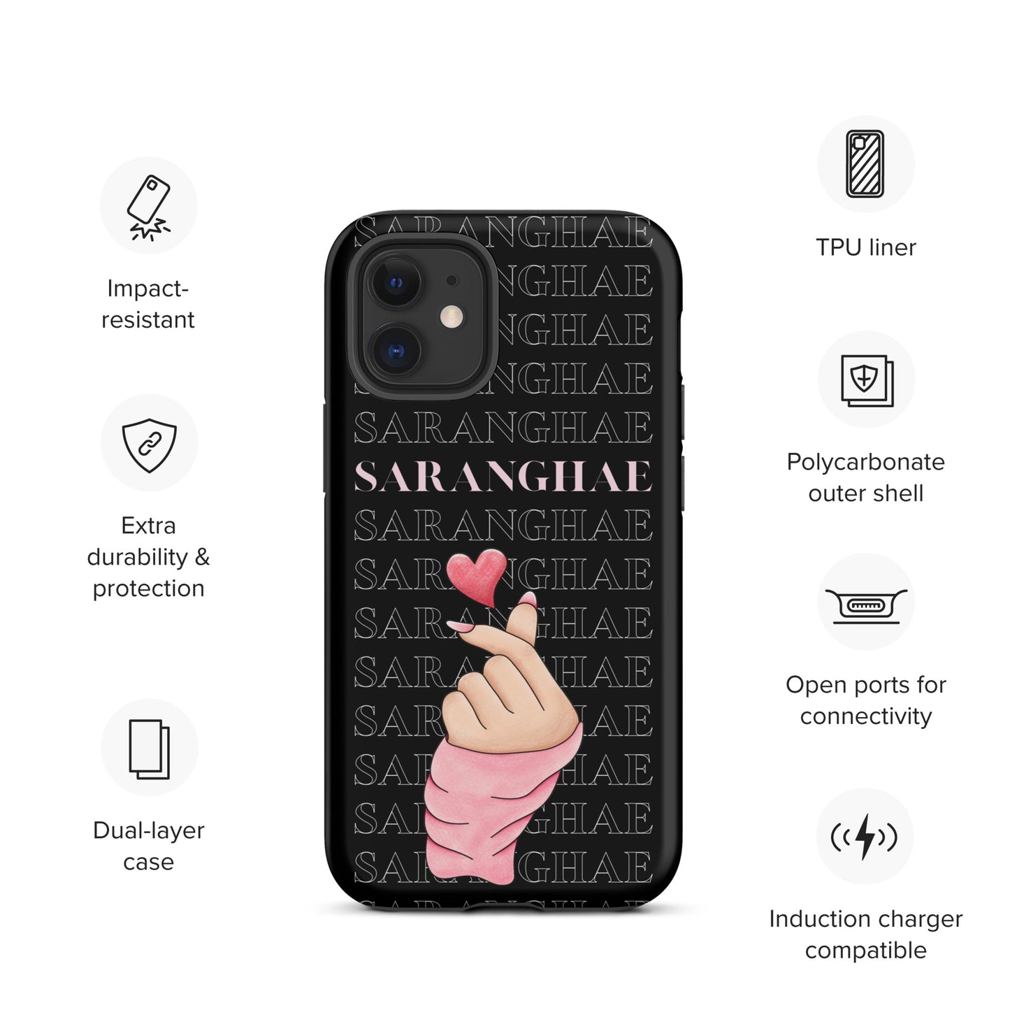 Saranghae (I love you) Tough Case for iPhone®