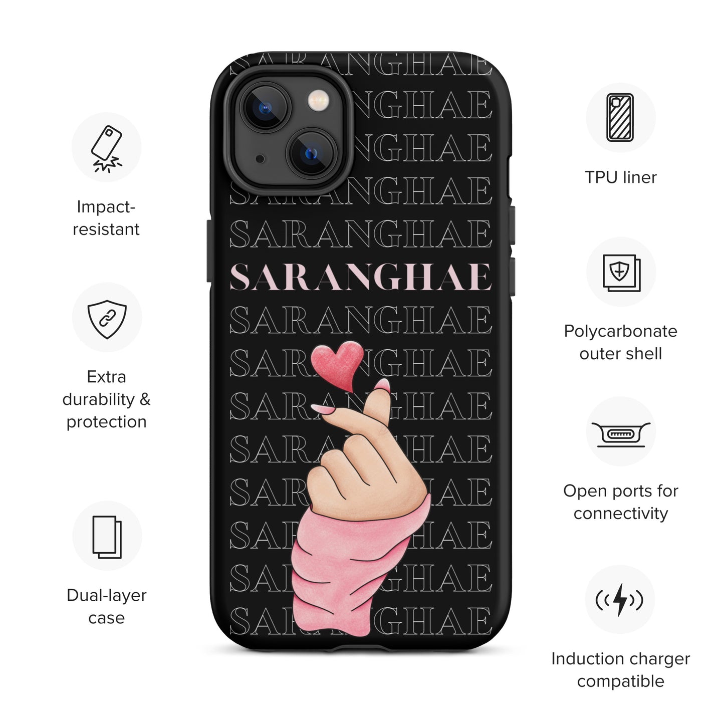 Saranghae (I love you) Tough Case for iPhone®