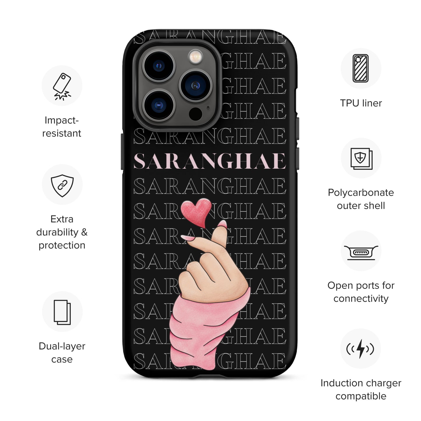 Saranghae (I love you) Tough Case for iPhone®