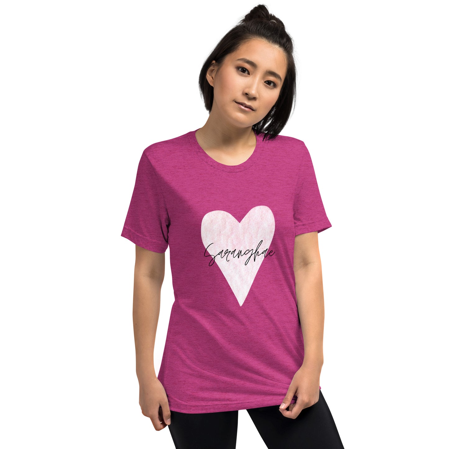 Saranghae pink heart t-shirt