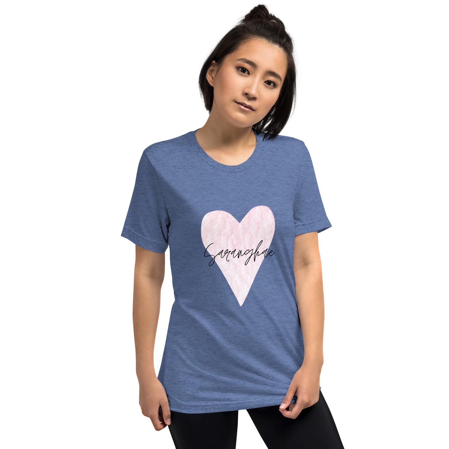 Saranghae pink heart t-shirt