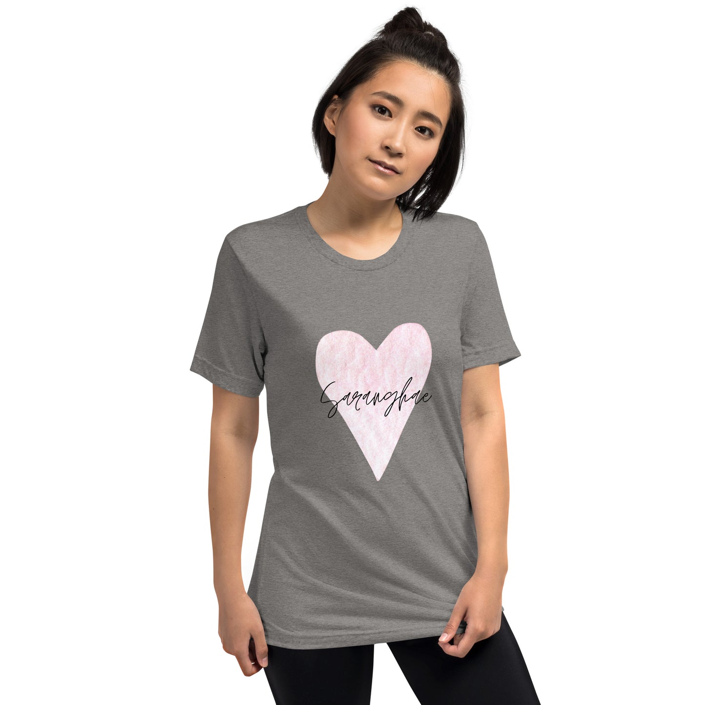 Saranghae pink heart t-shirt