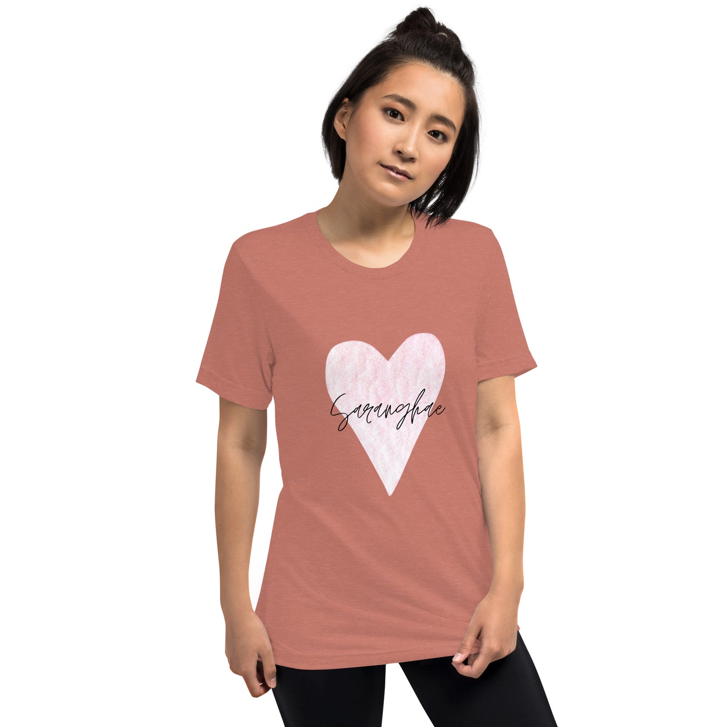 Saranghae pink heart t-shirt