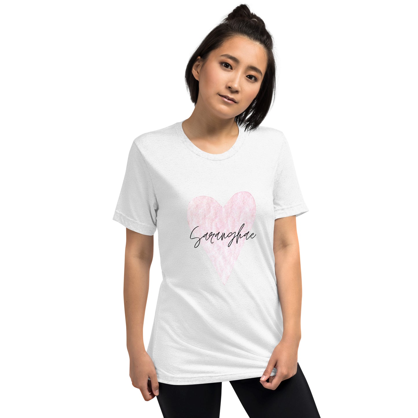 Saranghae pink heart t-shirt